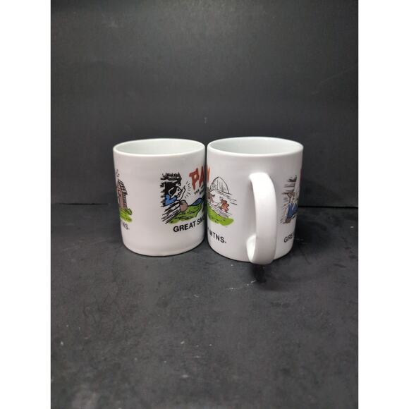 Great Smoky Mountains Maw & Paw Coffee Mugs, Kitschy USA Cups, Souvenir Gift Set - Picture 4 of 9